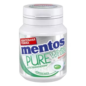 Жевательная резинка Mentos "Pure White" со вкусом Нежная Мята, 54 г