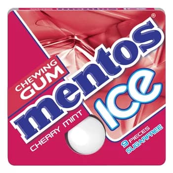 Жевательная резинка "Mentos Ice" со вкусом вишни и мяты, 12.9 г