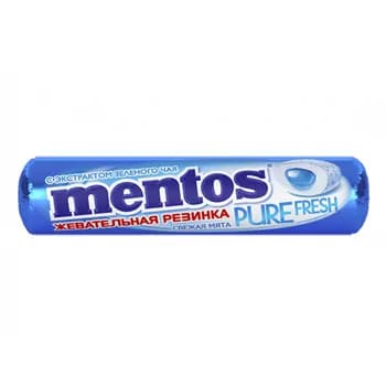 Жевательная резинка Mentos "Pure Fresh" Свежая Мята, 15.5 г