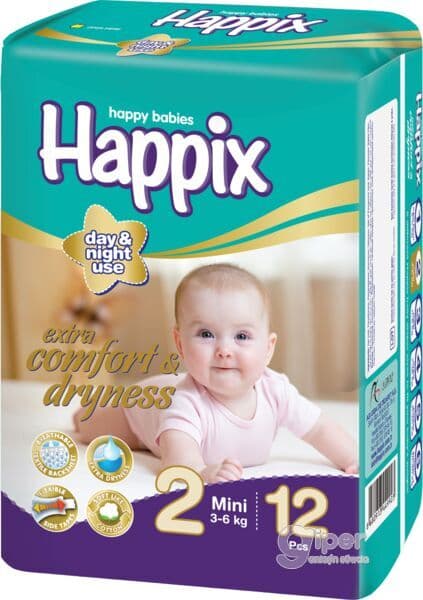 HAPPIX №2 arlygy, 3-6 kg, 12 sany/gapda