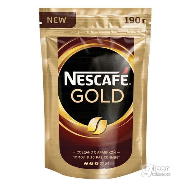 Kofe Nescafe Gold, paket gapda 190 gr