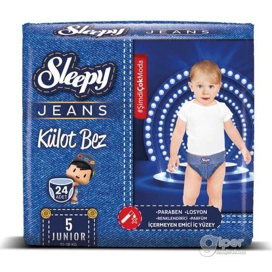 Sleepy Jeans arlygy №5, 11 - 18 kg, 24 sany