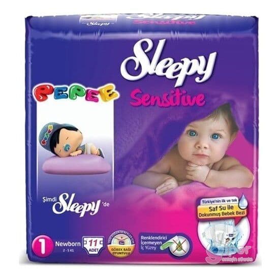 Podguznikler Sleepy Sensitive Newborn №1, 2-5 kg, 11 sany