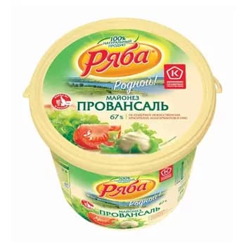 Maýonez "Ряба Провансаль" bedreli, 67%, 800 gr