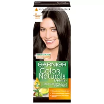 GARNIER Color Naturals saç üçin durnukly iýmitlendiriji krem-kraska, 3 Goýy kaştan