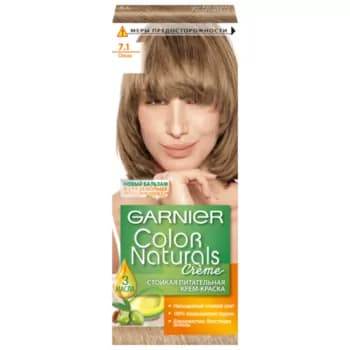 GARNIER Color Naturals saç üçin durnukly iýmitlendiriji krem-kraska, 7.1 Olha