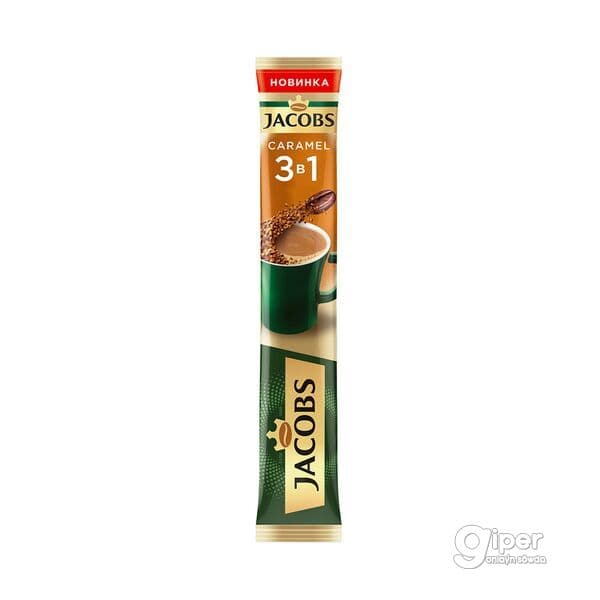 Kofe Jacobs Caramel, 3x1 kiçi paket 15 gr