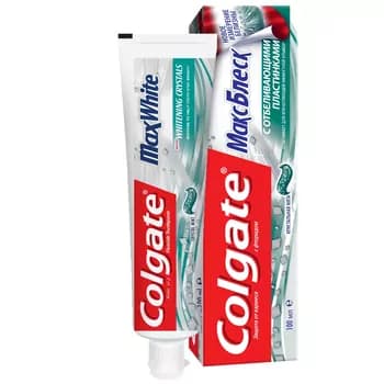 Diş pastasy Colgate "МаксБлеск" agardyjy plastinkalar bilen, 50 ml