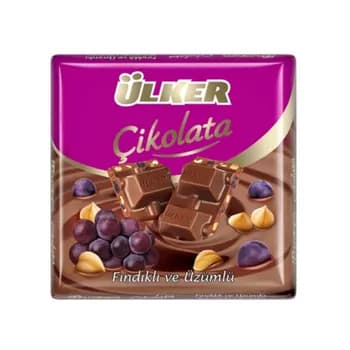 Funduk we üzümli şokolad Ülker "Çikolata", 60 gr