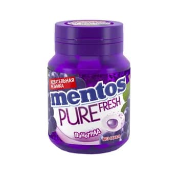 Жевательная резинка Mentos "Pure Fresh" со вкусом винограда, 54 г