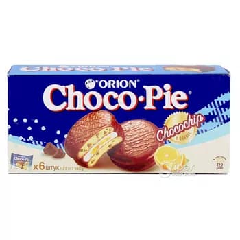 Pirožny Orion Choco Pie "Chocochip Pyrtykal", 6 sany (180 gr)