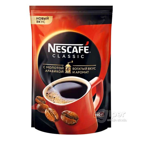 Kofe Nescafe classic owradylan arabikaly, 190 gr