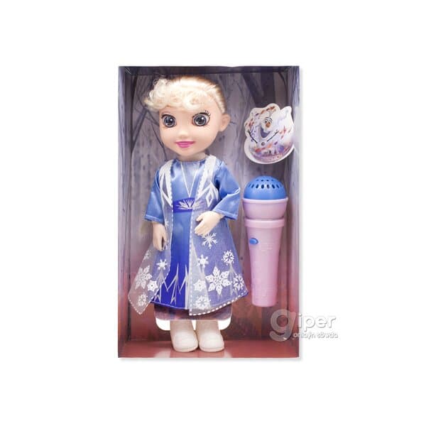 Aýdym aýdýan gurjak Elza mikrofon bilen (W003)