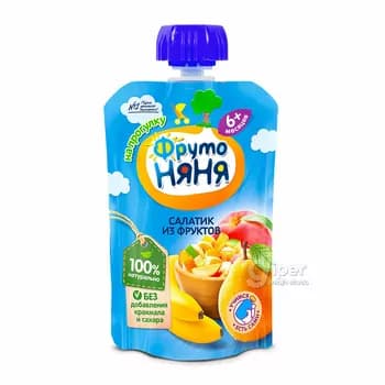 Çaga pýuresi "ФрутоНяня" miwelerden salat, 90 gr