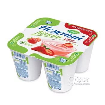 Ýogurt "Нежный" ýeňil ýertudana şireli, 0.1%, 95 gr