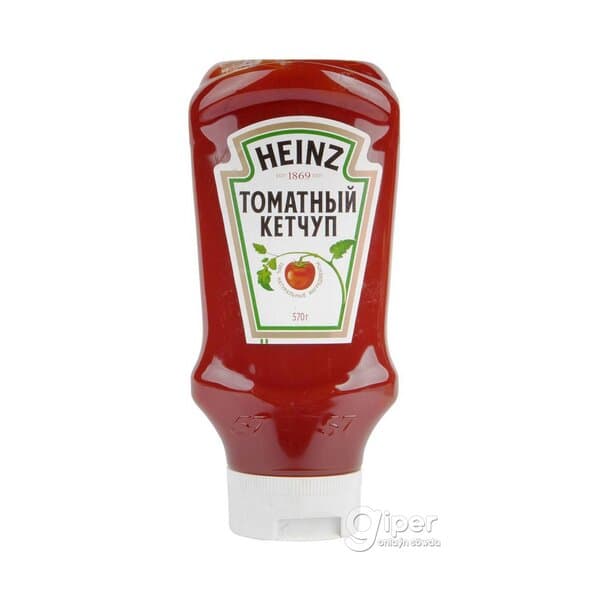 Ketçup Heinz Томатный plastik öwrülme-çüýşe, 570 gr