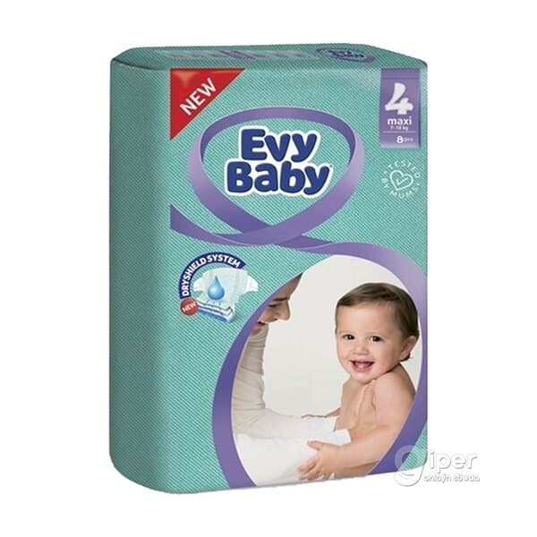 Çaga arlyklary Evy Baby 4 maxi, 7-18 kg, 8 sany