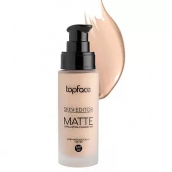 TopFace "Skın Editor Matte" mat effektli ýüz reňkini sazlaýjy krem, РТ465-004 32 ml, (M30404)