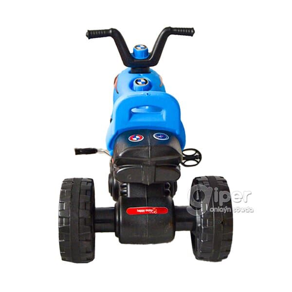 Gezelenç üçin moto-welosiped, gök reňkli