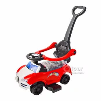 Gezelenç üçin dört tekerli katalka, gyzyl reňkli