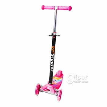Çagalar üçin samokat, gülgüne reňkli (K01)