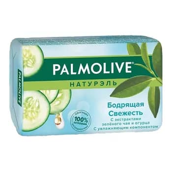 Sabyn Palmolive "Kuwwatly serginlik" gök çaýyň we hyýaryň ekstrakty, 90 gr