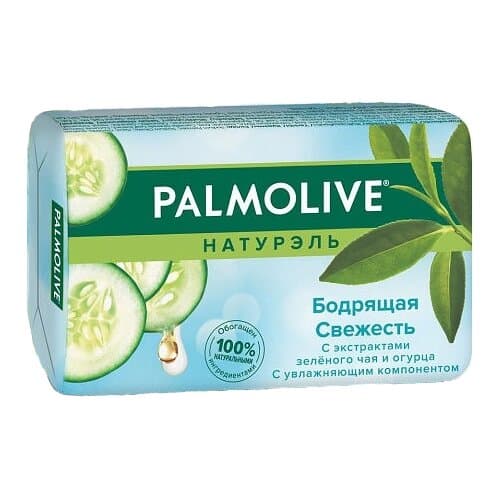 Sabyn Palmolive "Kuwwatly serginlik" gök çaýyň we hyýaryň ekstrakty, 90 gr