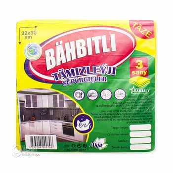 Tämizlik üçin salfetkalar BÄHBITLI, 3 sany