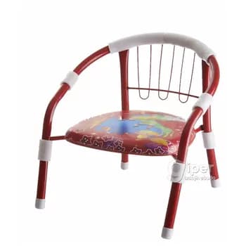 Çagalara dynç üçin arkaly kiçi stol, gyzyl reňkli (KL028)
