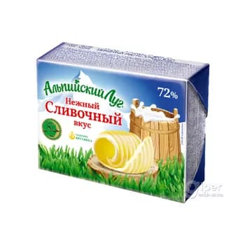 Margarin "Альпийский Луг" kremli tagam, Halal, 72%,  200 gr