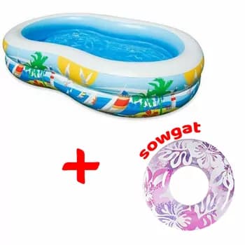 Intex çişirilýän howuz, 262 x 160 sm, (56490)