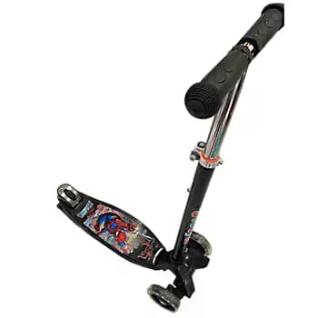 Çagalar üçin samokat "Spider-man", gara reňkli