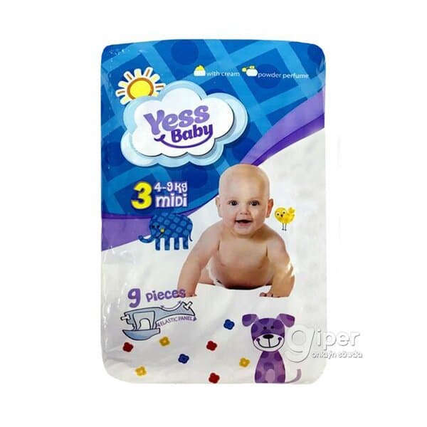Yess baby arlygy standart №3 midi, 4-9 kg (9 sany)