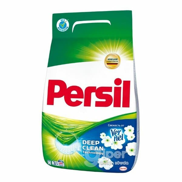 Kir ýuwujy soda Persil Vernel serginligi, 3 kg plastik paket