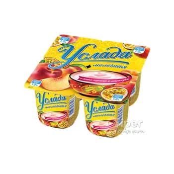 Ýogurt önümi "Услада молочная" 1,2% şetdaly şireli, 95 gr