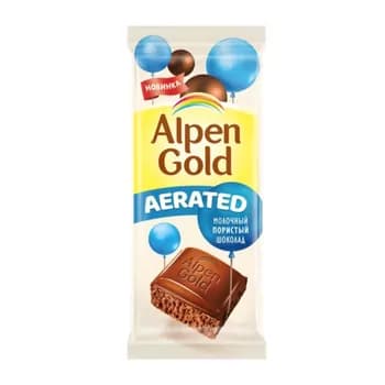 Süýtli şokolad Alpen Gold "Aerated", 80 gr