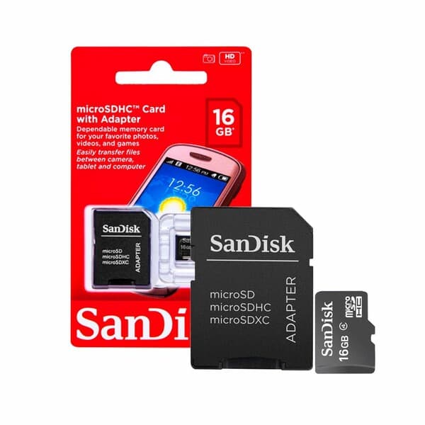 Карта памяти SanDisk 16 ГБ (4 Класс)