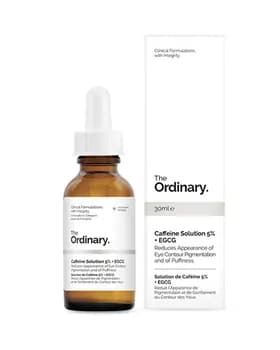 Gözüň daşynyň derisi üçin syworotka The Ordinary "Caffeine Solution 5% + EGCG", 30 ml