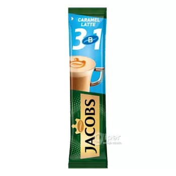 Кофе Jacobs Caramel Latte 3в1, стик 12.3 г