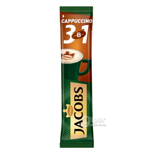 Kofe Jacobs Cappuccino, 3x1 kiçi paket 12.5 gr