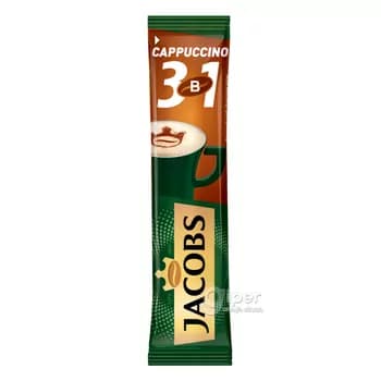 Кофе Jacobs Cappuccino 3в1, стик 12.5 г