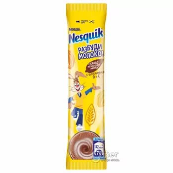 Kakao içgisi Nesquik Plus, kiçi paket 13.5 gr