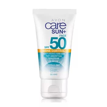 Увлажняющий солнцезащитный крем AVON Care для лица Sun + Shine Control SPF 50, 50 мл