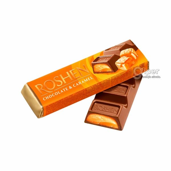 Batonçik Roshen karamel naçinkaly süýtli şokolad, 40 gr