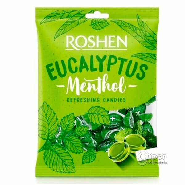 Карамель леденцовая Roshen "Эвкалипт-ментол" 250 г (±10 г)