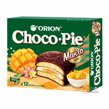 Pirožny Orion Choco Pie "Mango" 12 sany (360 gr)