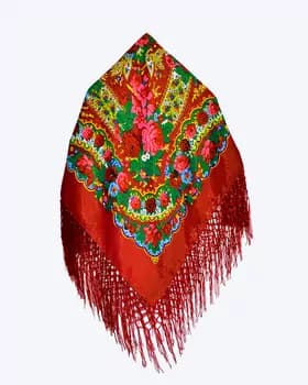 Zerli ýüň gyňaç, goýy gyzyl