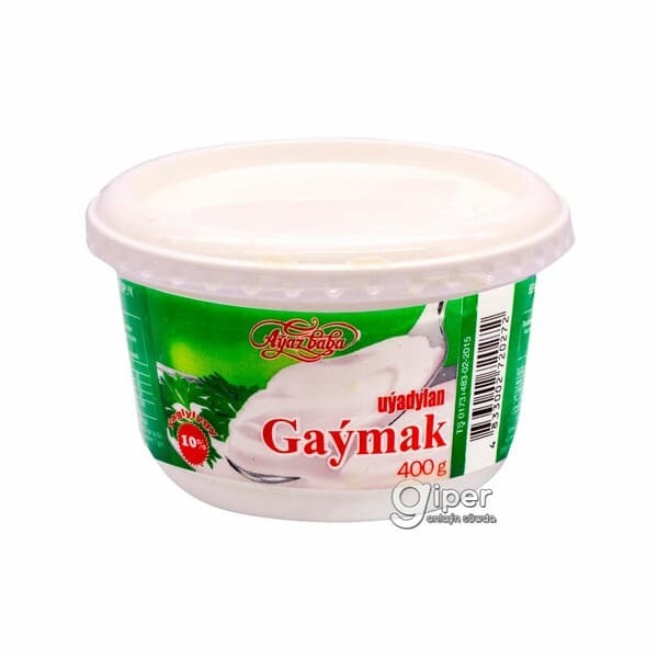 Uýadylan gaýmak "Aýaz baba", ýaglylygy 10%, 400 ml