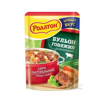 Домашний Бульон "Роллтон" говяжий вкус, 90 г