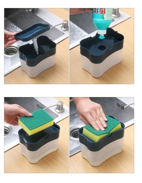 Arassalaýjy serişde we gubka saklaýjy gap, 385 ml (+gubka)